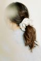 SISTU x OLEKSY Gumka do włosów lniana naturalny beż
