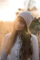 Kaszmirowa dwustronna czapka beanie beż/krem