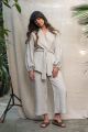 Lniane spodnie typu culotte
