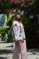 Kimono bawełniane w warzywny print